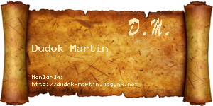 Dudok Martin névjegykártya