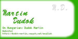 martin dudok business card